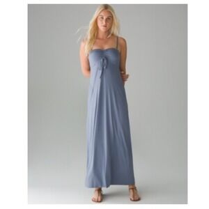 SOMA WKND Ultimate Maxi Dress Invisible Support Strapless Built In Bra‎ Blue XS